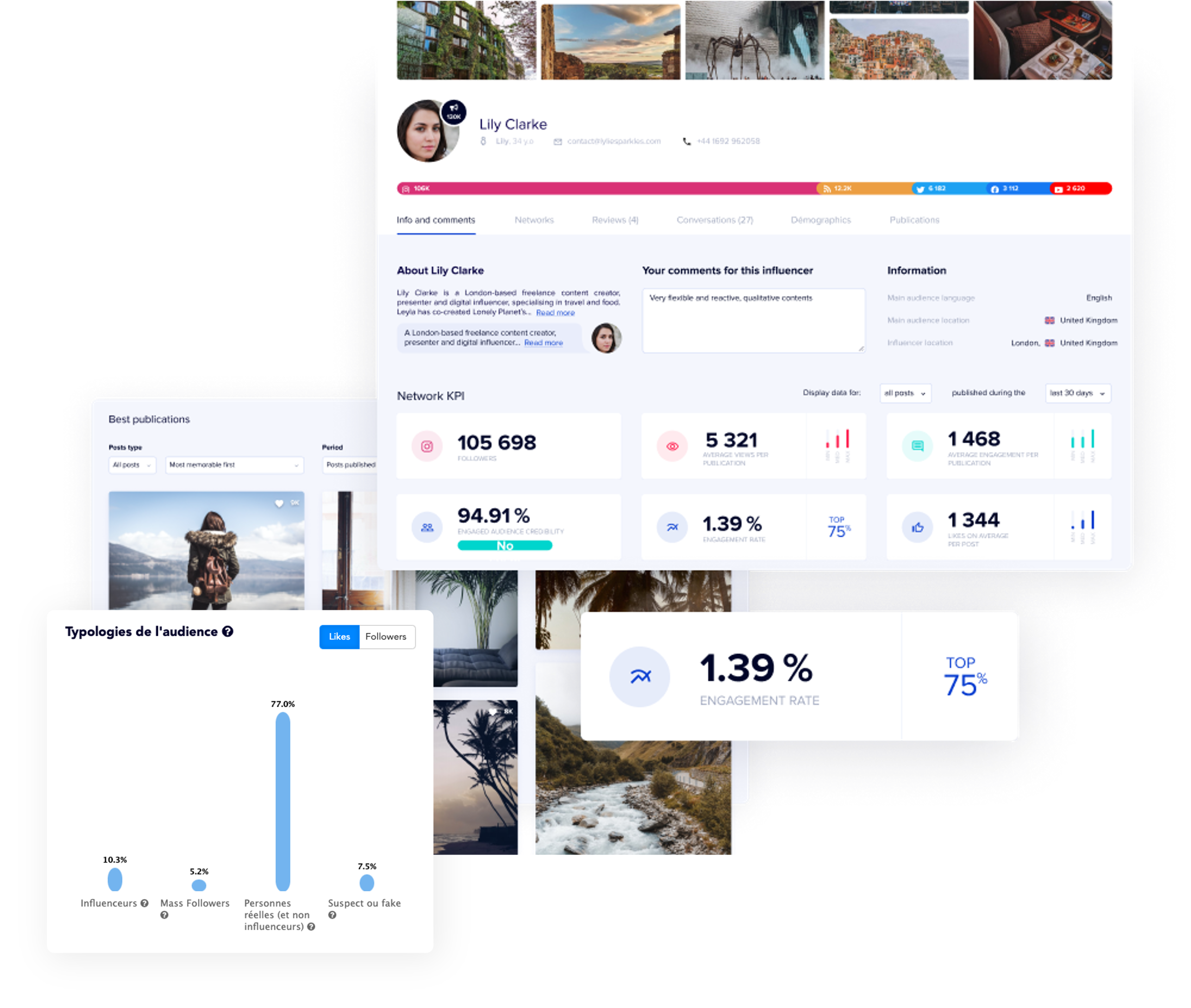 screenshot of Reech Influence Cloud